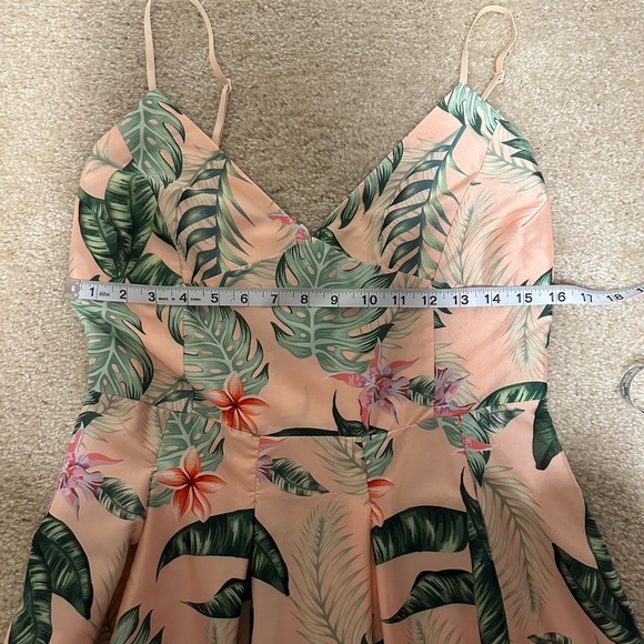 Palm Tree Print Corset Top Dress! Maxi! - Picture 16 of 16